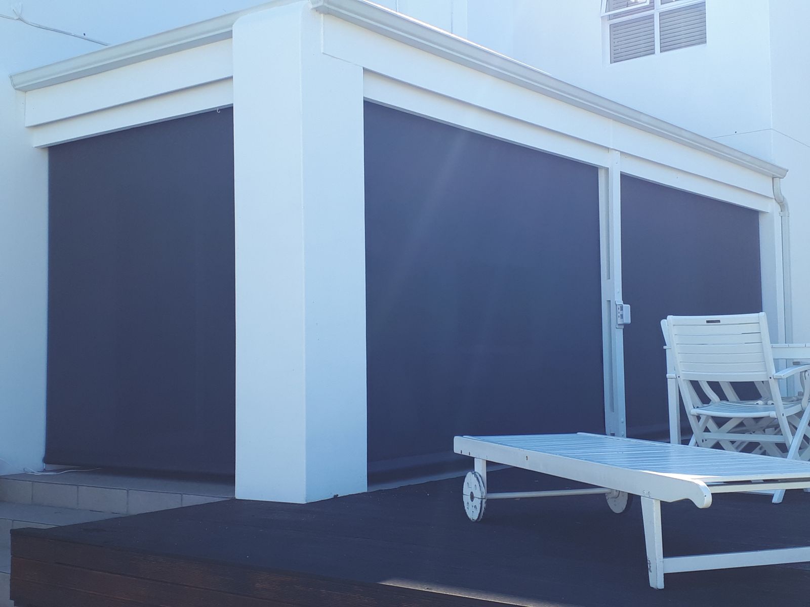 Evening enclosure beside the pool