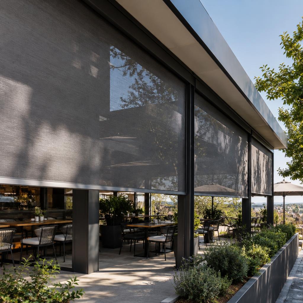 Soltis Mesh outdoor blinds